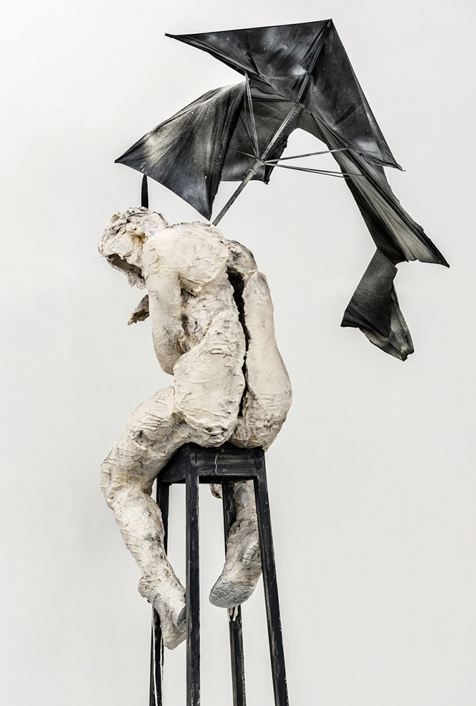 Give Me Shelter; Plaster, mixed media