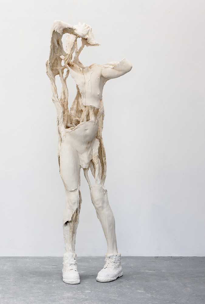 Speak No Evil; Plaster, mixed media