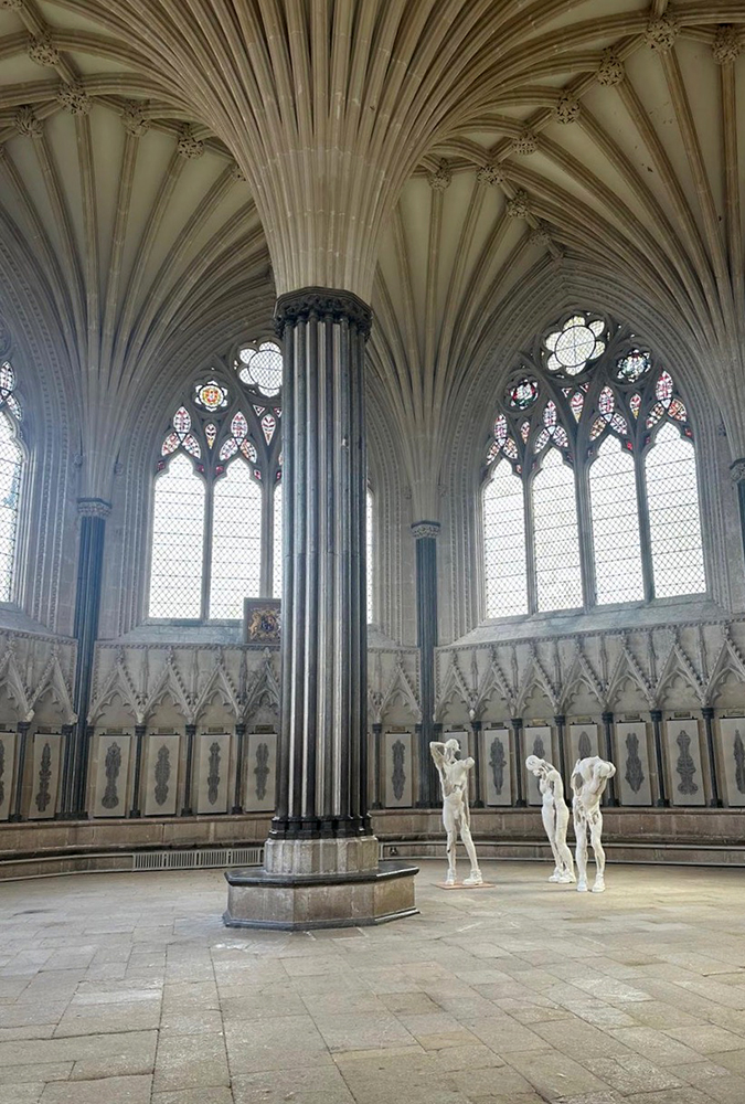Wells Cathedral; Plaster, mixed media