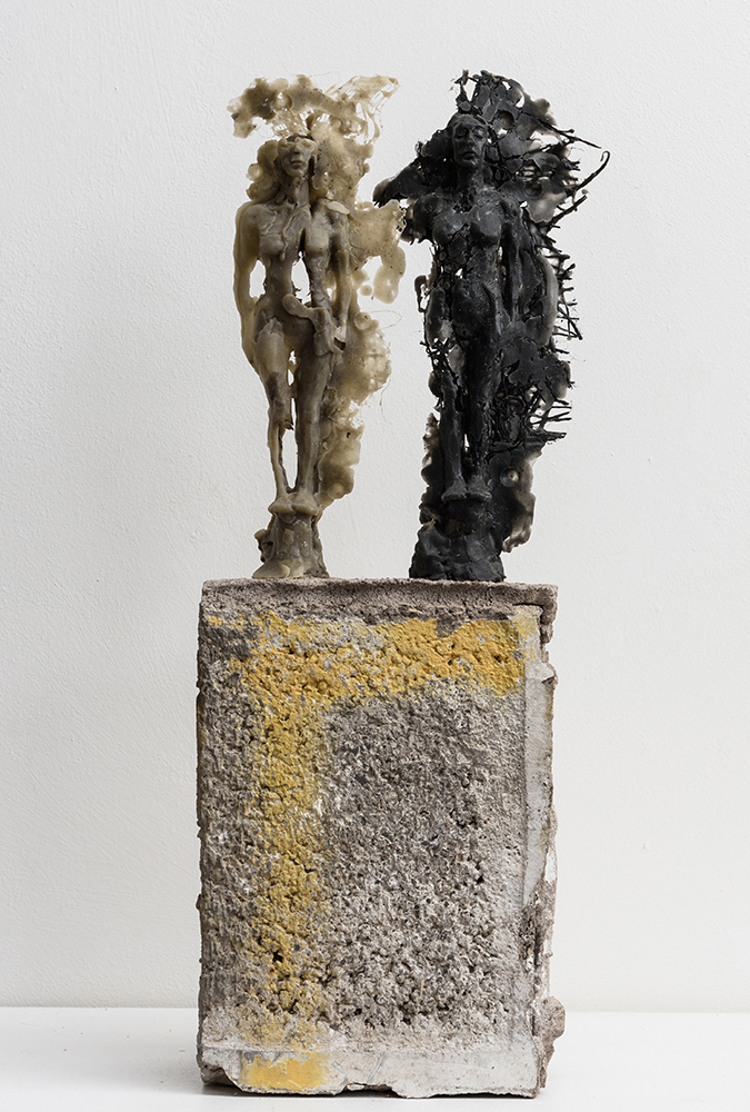 Portrait; Wax, Ash & Scrim