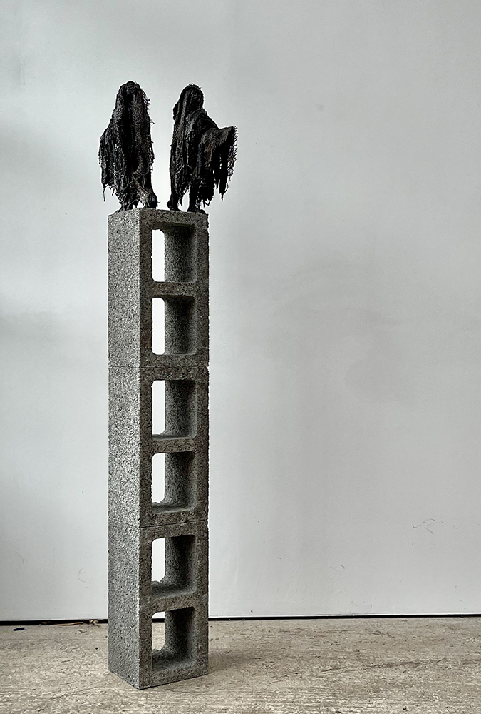 Portrait; Wax, Ash & Scrim