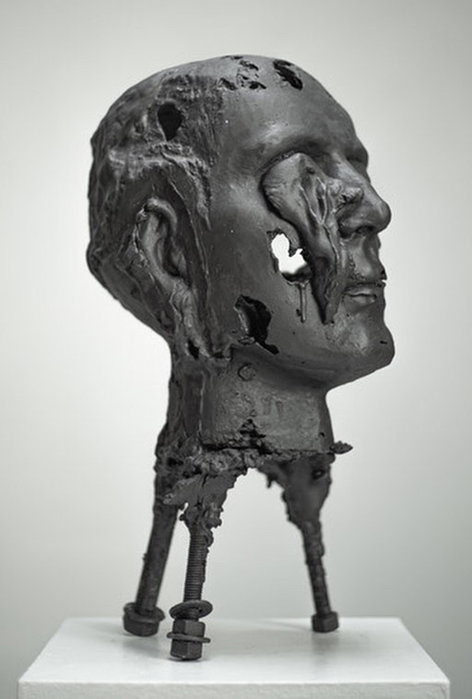 Bolt Head; Plaster, steel, graphite