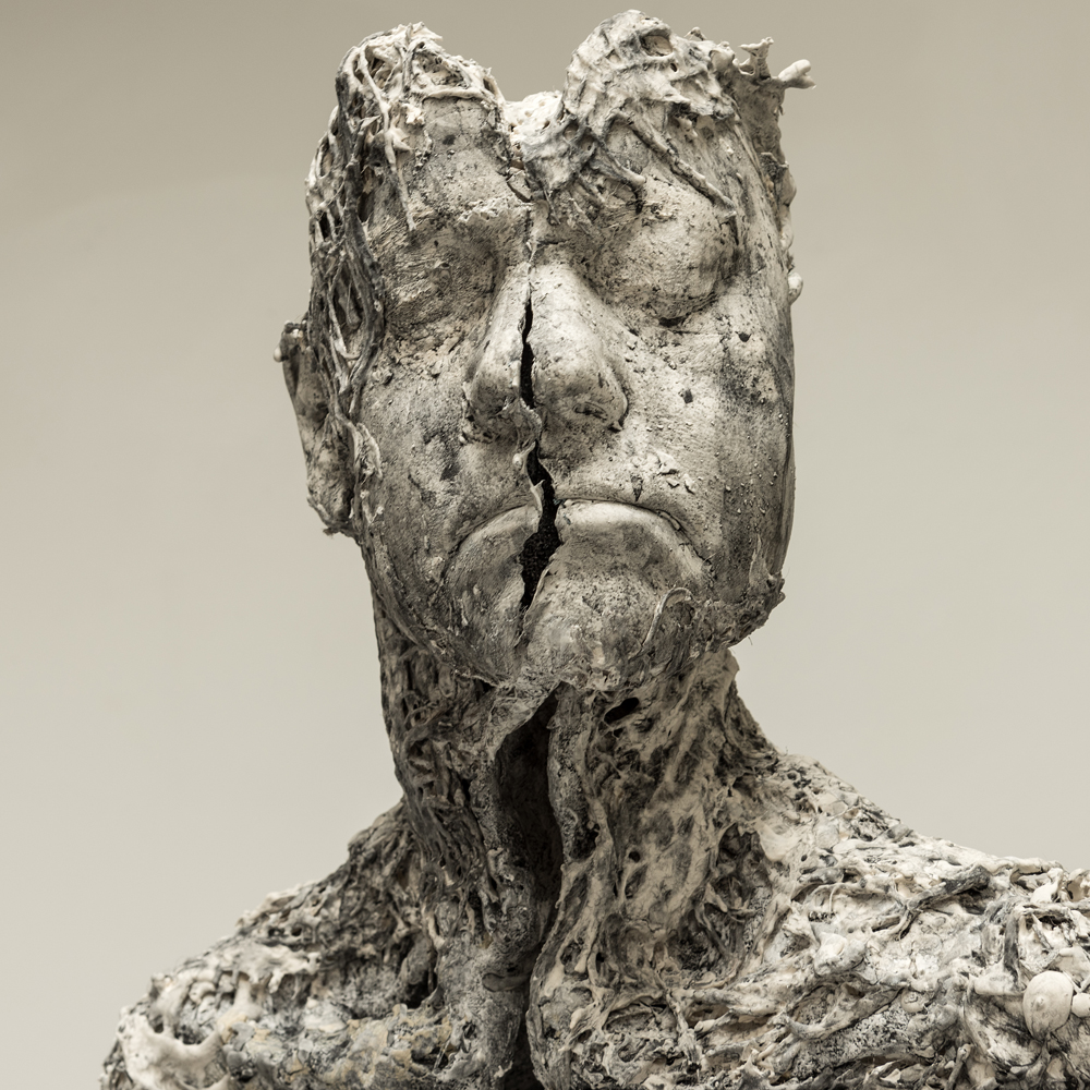 Divided; plaster, mixed media